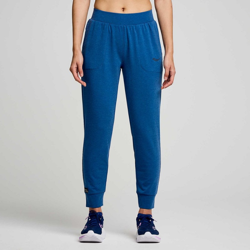 Saucony Boston Pant Indigo Heather | 324918-EHU