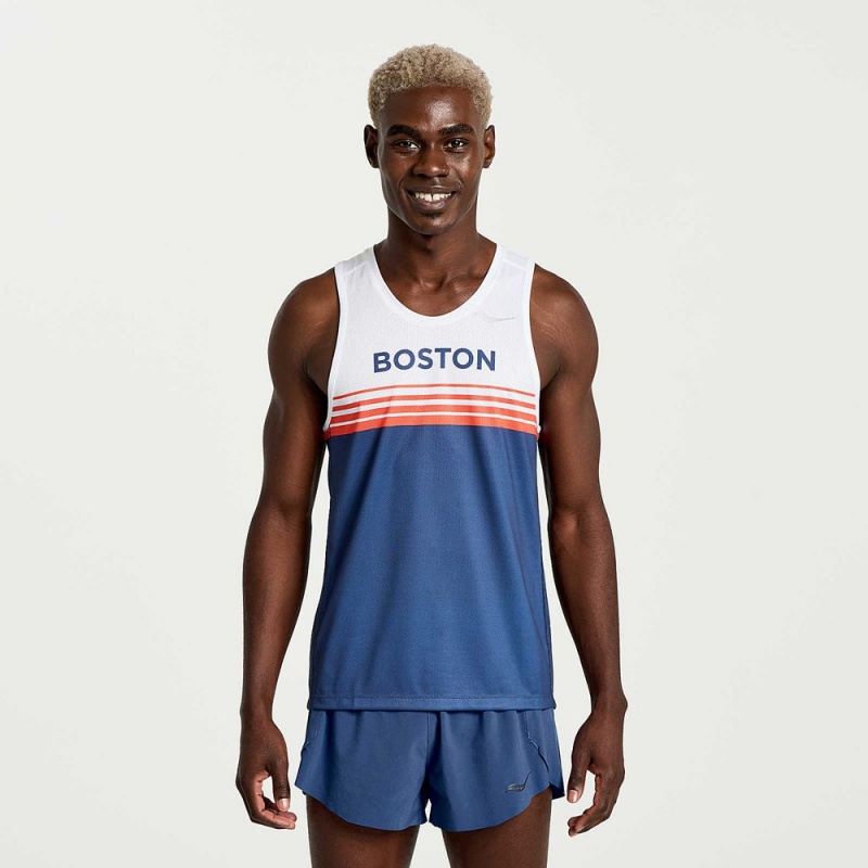 Saucony Boston Stopwatch Singlet Boston 2023 | 206485-HUZ