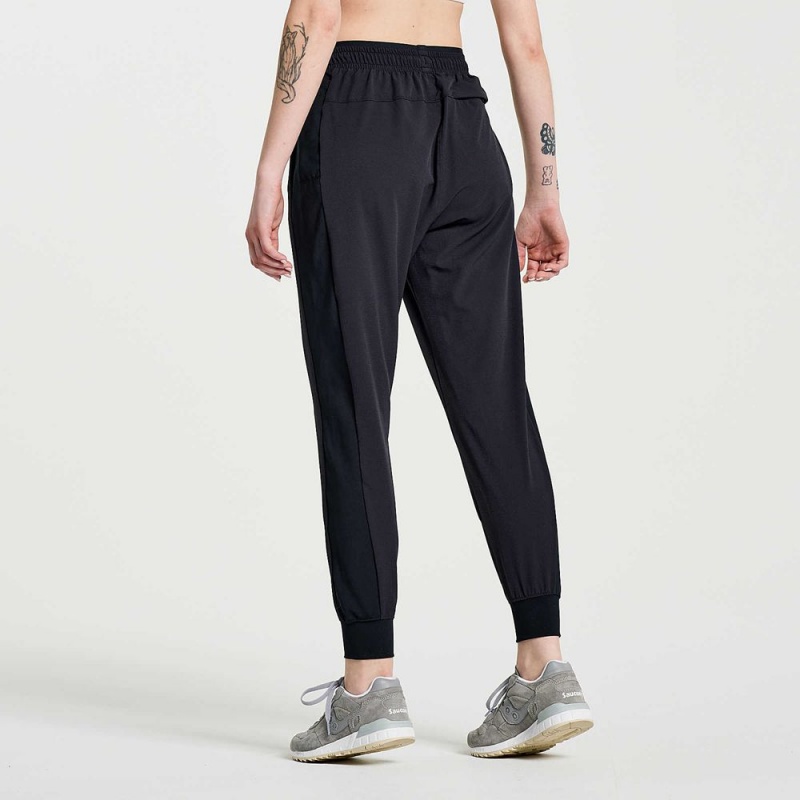 Saucony Boston Woven Pant Black | 639752-TKS