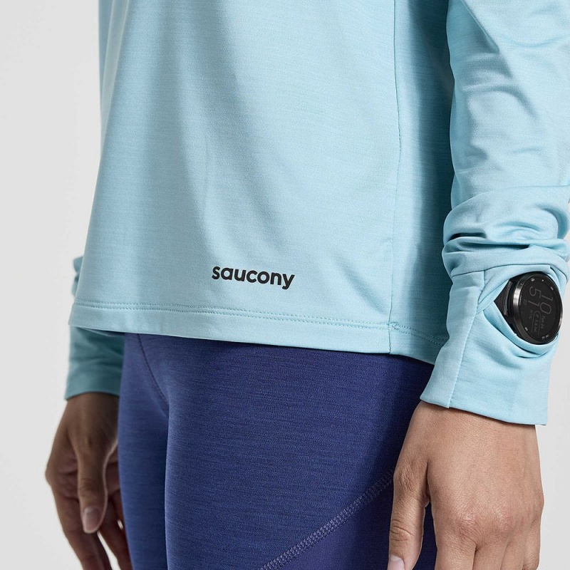 Saucony Boulder Baselayer Rainfall Heather | 205376-JQL