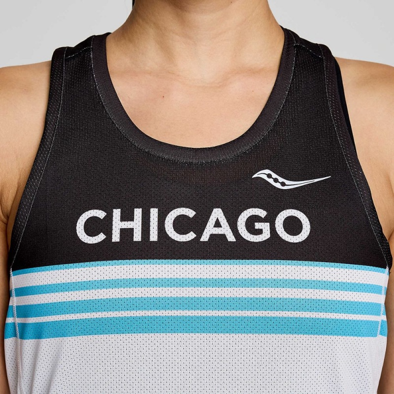 Saucony Chicago Stopwatch Singlet Chicago 2023 | 498673-AXH