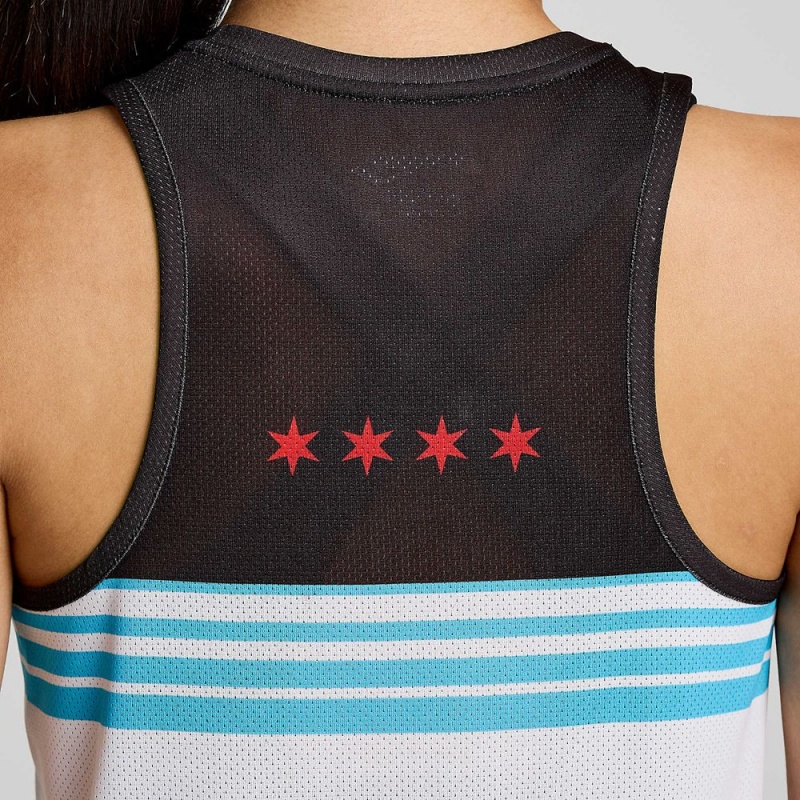 Saucony Chicago Stopwatch Singlet Chicago 2023 | 498673-AXH