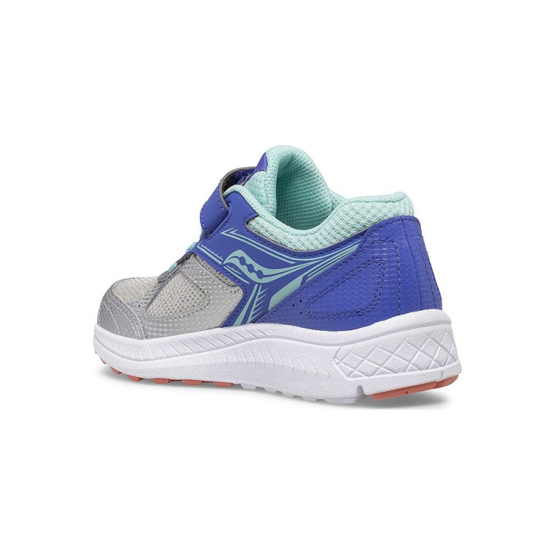 Saucony Cohesion 14 A/C Sneaker Silver/Periwinkle/Turq | 596012-QUW