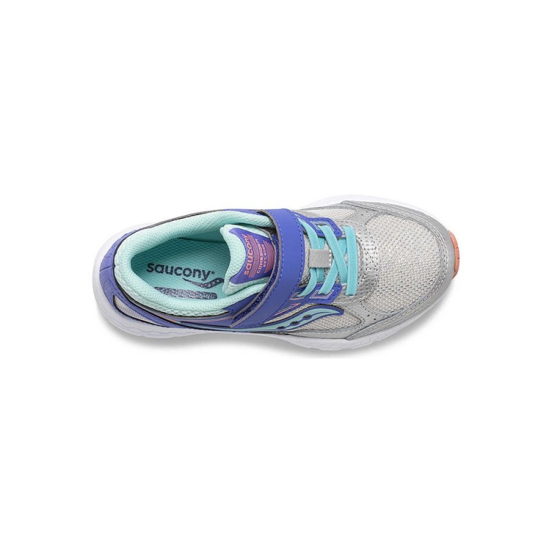 Saucony Cohesion 14 A/C Sneaker Silver/Periwinkle/Turq | 596012-QUW