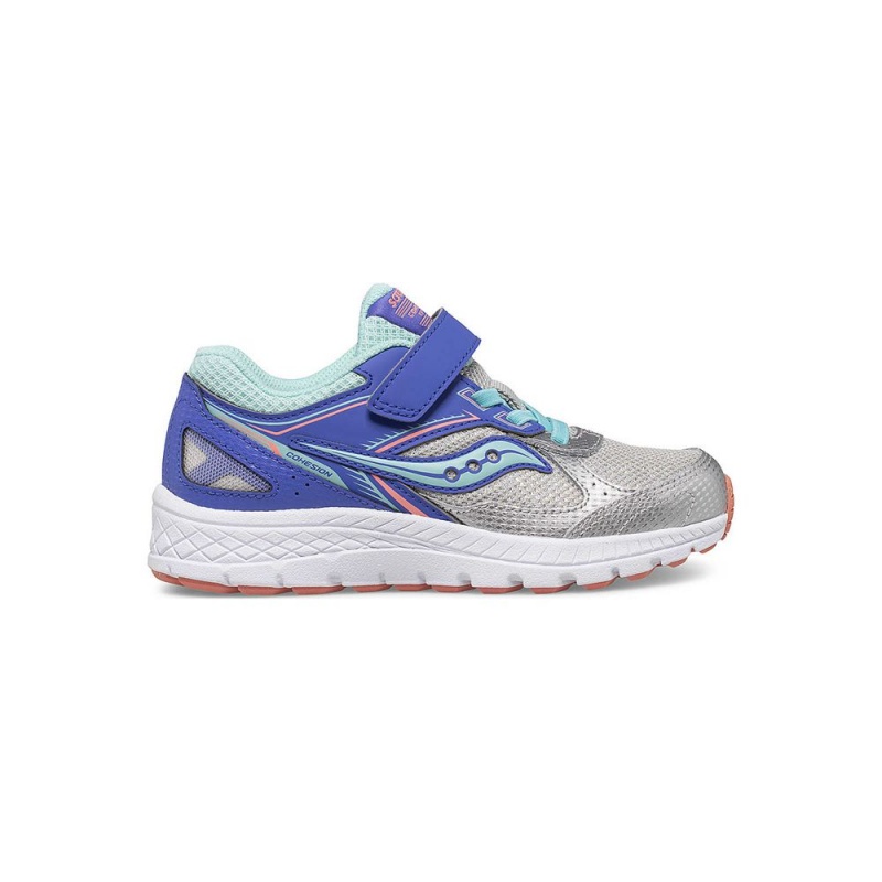 Saucony Cohesion 14 A/C Sneaker Silver/Periwinkle/Turq | 596012-QUW