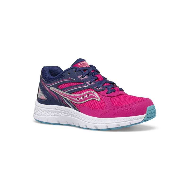 Saucony Cohesion 14 Lace Sneaker Pink/Navy | 423685-YVD