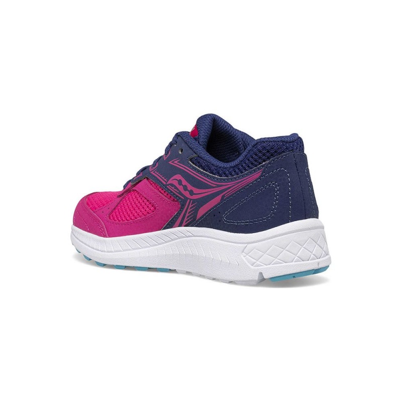 Saucony Cohesion 14 Lace Sneaker Pink/Navy | 423685-YVD