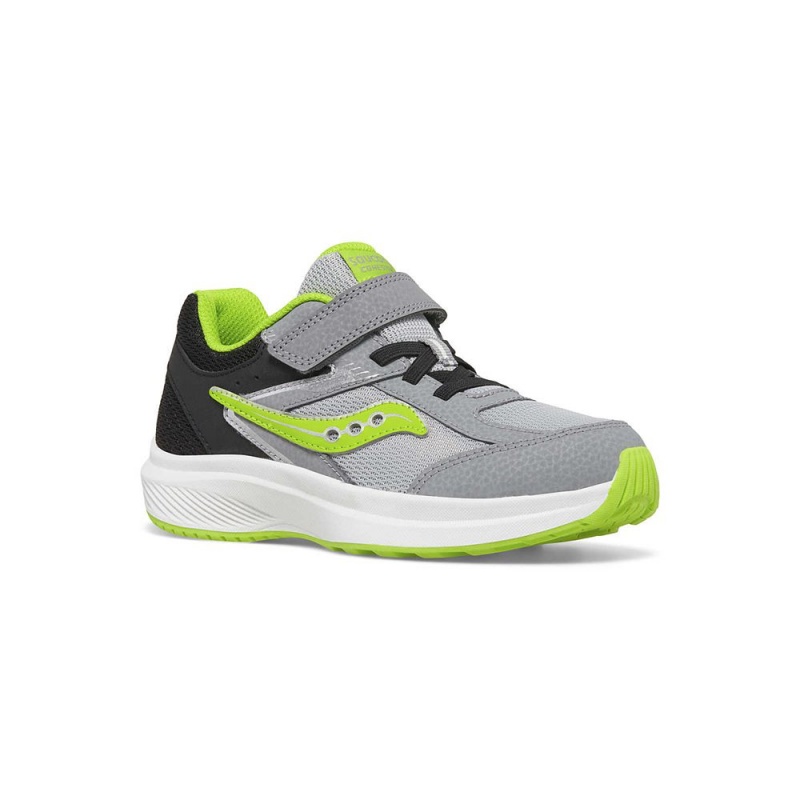 Saucony Cohesion Kdz A/C Sneaker Black/Grey/Green | 285106-ICQ