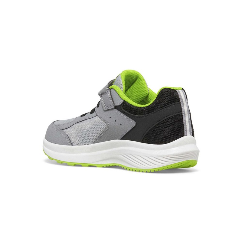 Saucony Cohesion Kdz A/C Sneaker Black/Grey/Green | 285106-ICQ