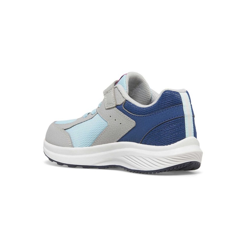 Saucony Cohesion Kdz A/C Sneaker Navy/Light Blue | 523087-IEO