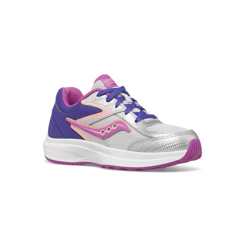 Saucony Cohesion Kdz Sneaker Purple/Silver/Pink | 983042-URS