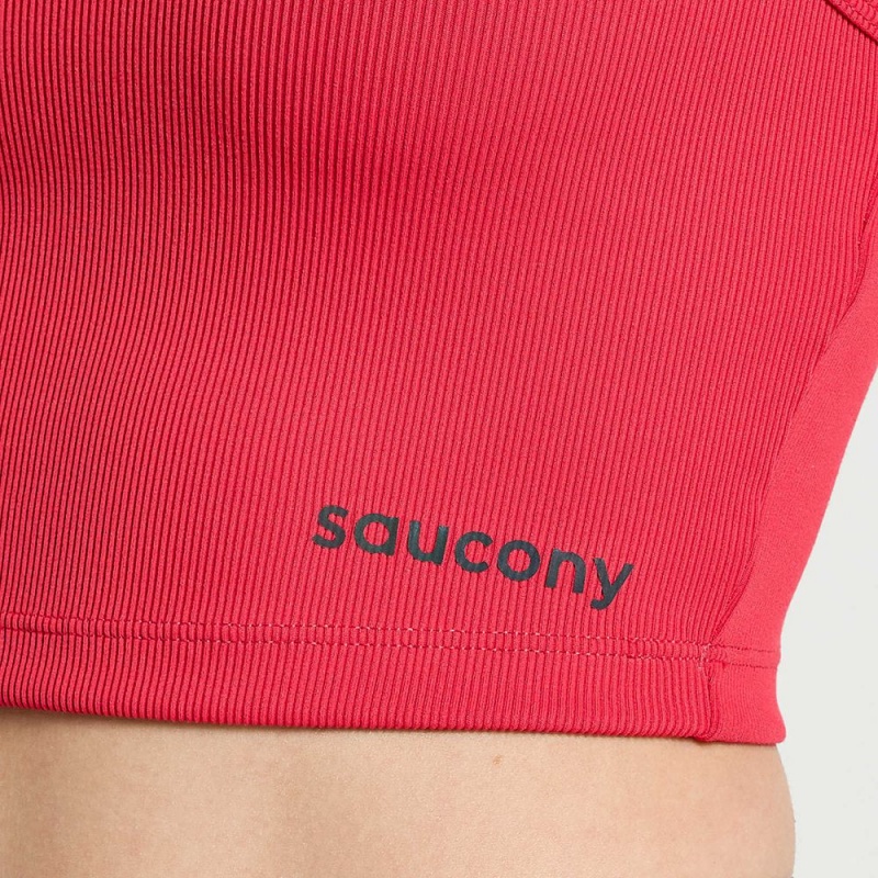 Saucony Elevate Crop Top Rose | 514987-OBR