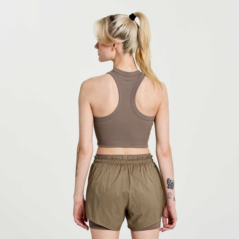 Saucony Elevate Crop Top Umber | 431789-GCO