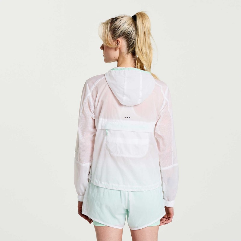 Saucony Elevate Packaway Jacket White | 749821-PER