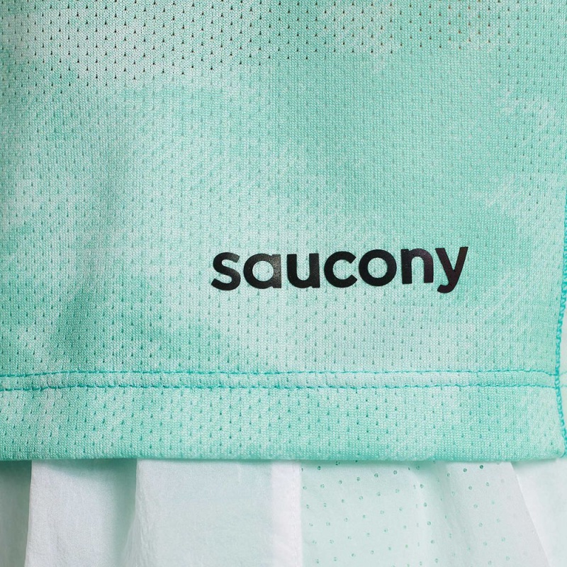 Saucony Elevate Short Sleeve Atmos Tie-Dye Print | 578926-BJF