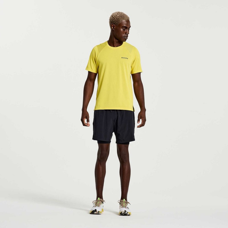 Saucony Elevate Short Sleeve Sulphur | 342760-CHL