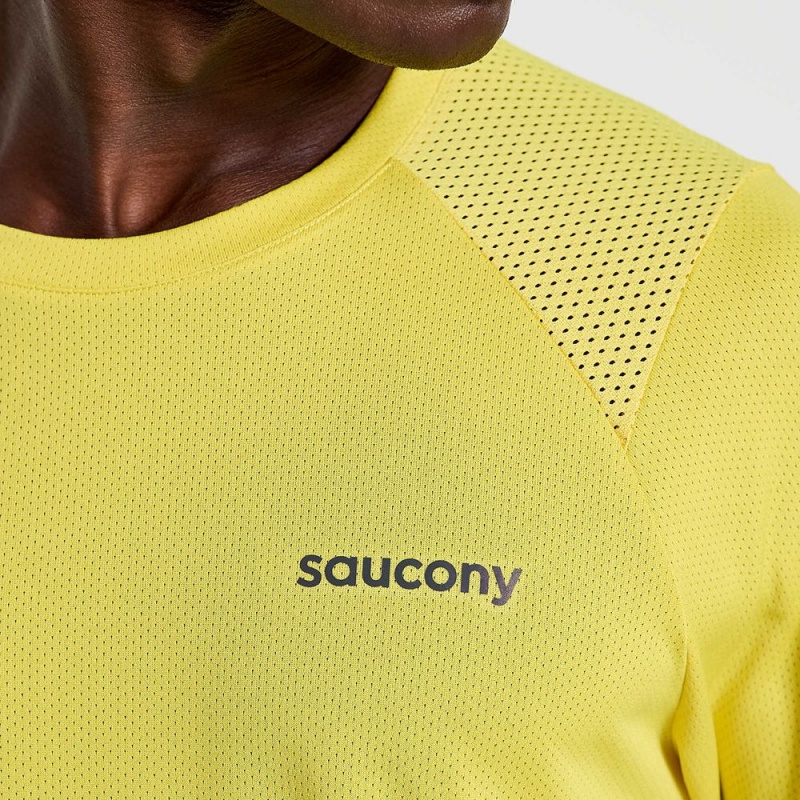 Saucony Elevate Short Sleeve Sulphur | 342760-CHL