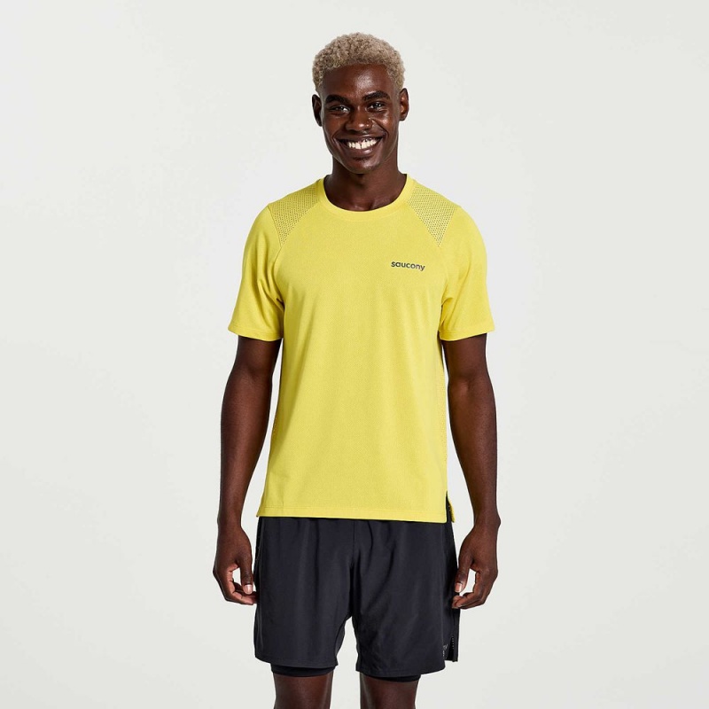 Saucony Elevate Short Sleeve Sulphur | 342760-CHL