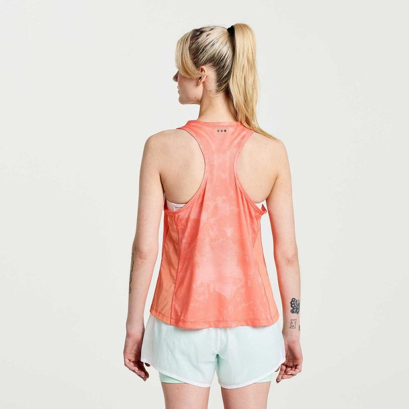 Saucony Elevate Tank Top Zenith Tie-Dye Print | 092687-ESL