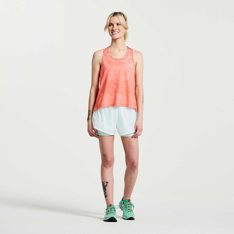 Saucony Elevate Tank Top Zenith Tie-Dye Print | 092687-ESL