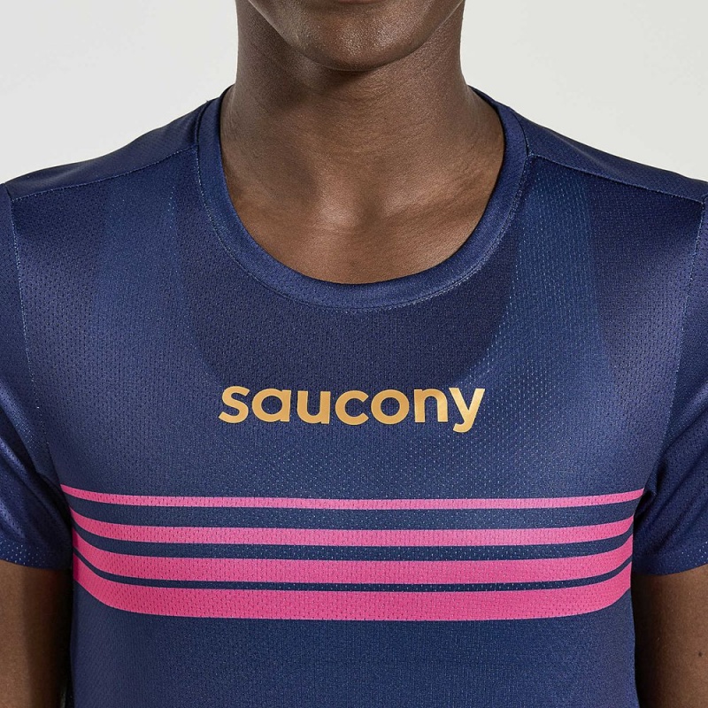 Saucony Elite Short Sleeve Sodalite | 386974-ASB