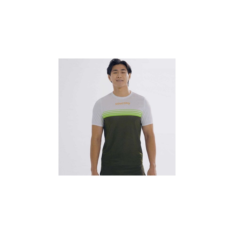 Saucony Elite Short Sleeve Umbra | 746128-UVR