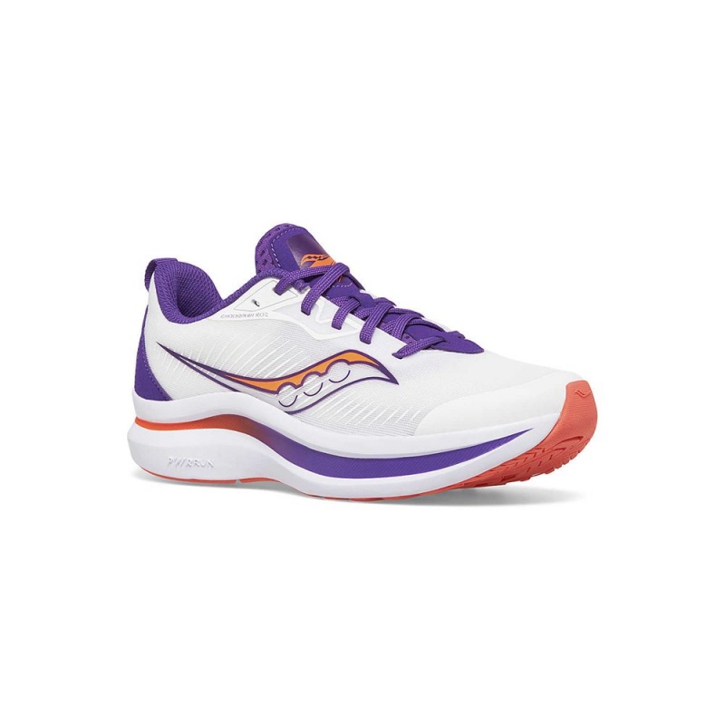 Saucony Endorphin Kdz Sneaker White/Purple | 832649-JXL