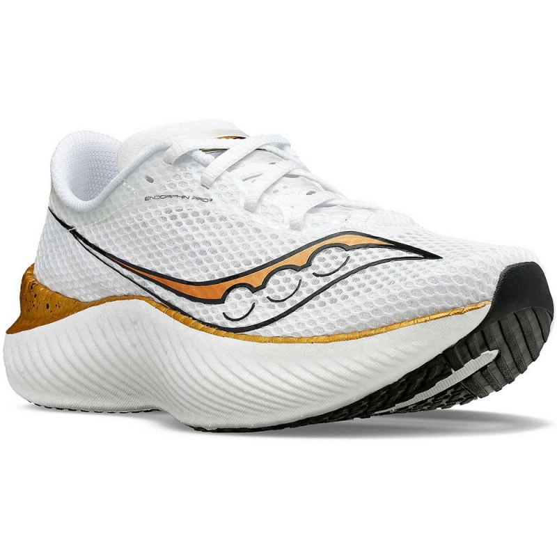 Saucony Endorphin Pro 3 White/Gold | 847192-YRV