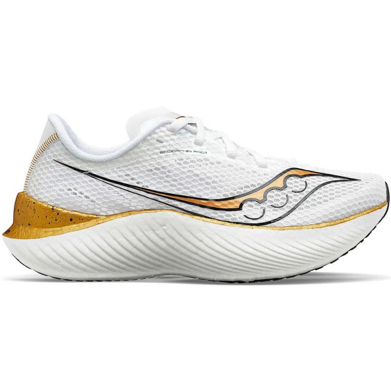 Saucony Endorphin Pro 3 White/Gold | 847192-YRV