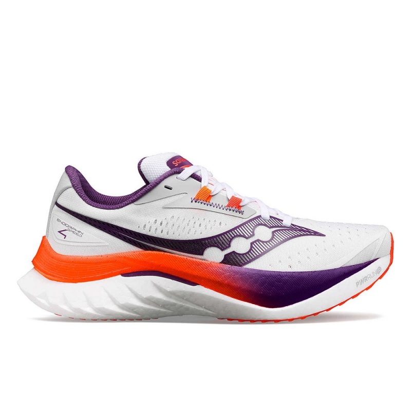 Saucony Endorphin Speed 4 White/Violet | 673802-YUB