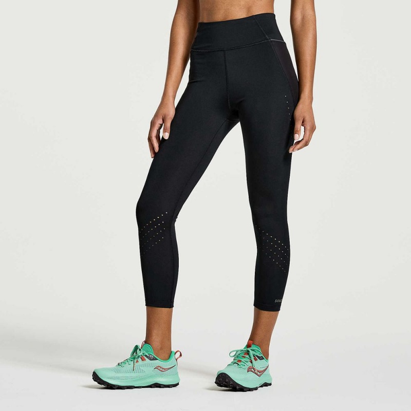 Saucony Explorer Utility Crop Tight Black | 784035-BIY