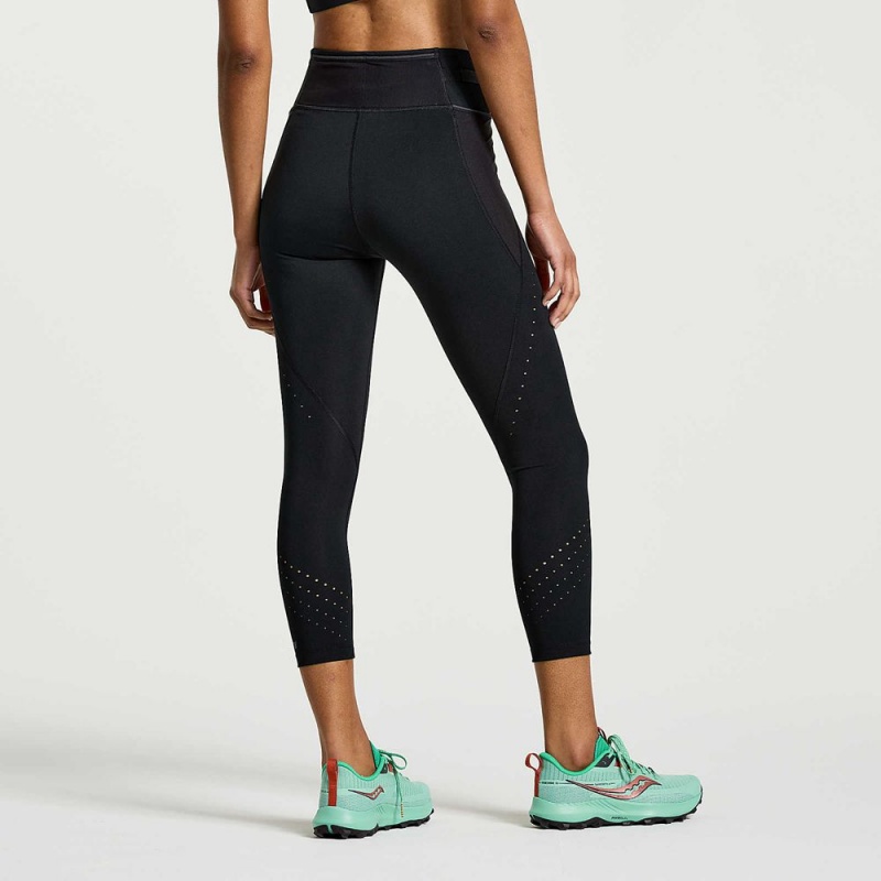 Saucony Explorer Utility Crop Tight Black | 784035-BIY