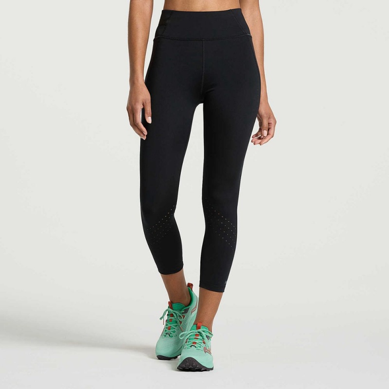 Saucony Explorer Utility Crop Tight Black | 784035-BIY