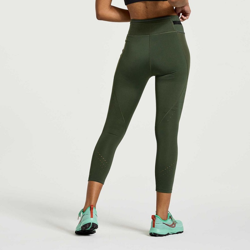 Saucony Explorer Utility Crop Tight Climbing Ivy | 369105-BJV