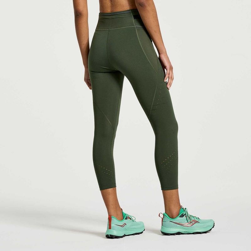 Saucony Explorer Utility Crop Tight Climbing Ivy | 369105-BJV