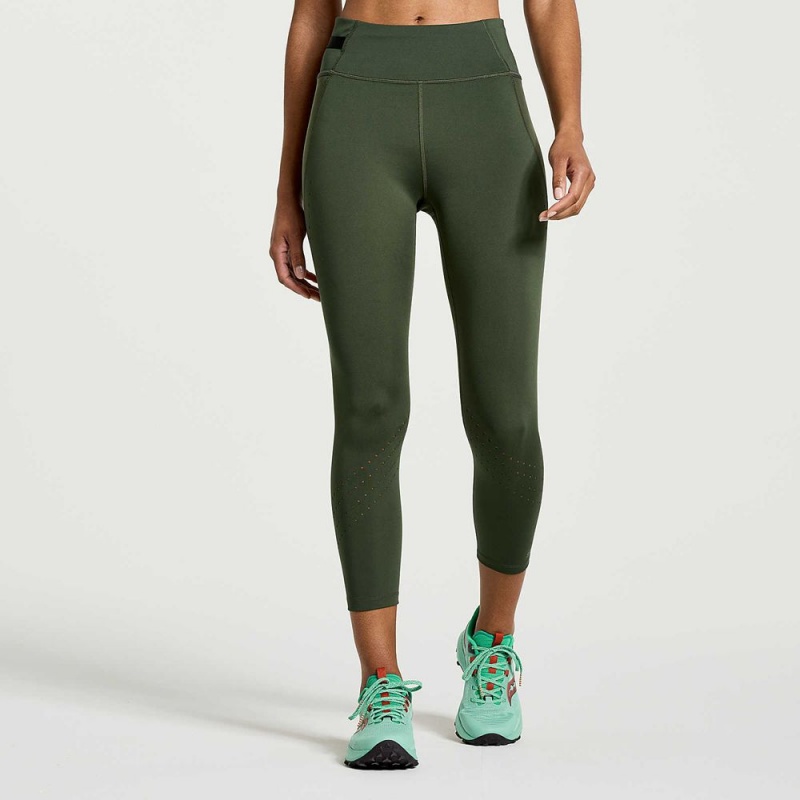 Saucony Explorer Utility Crop Tight Climbing Ivy | 369105-BJV