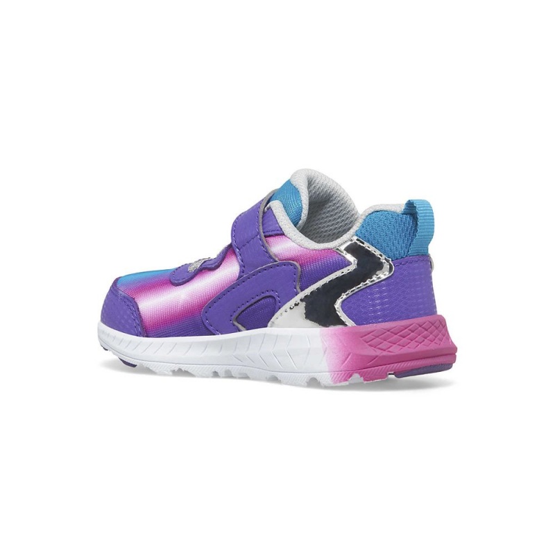 Saucony Flash 3.0 A/C Jr. Sneaker Teal/Purple/Chrome | 127586-IVT