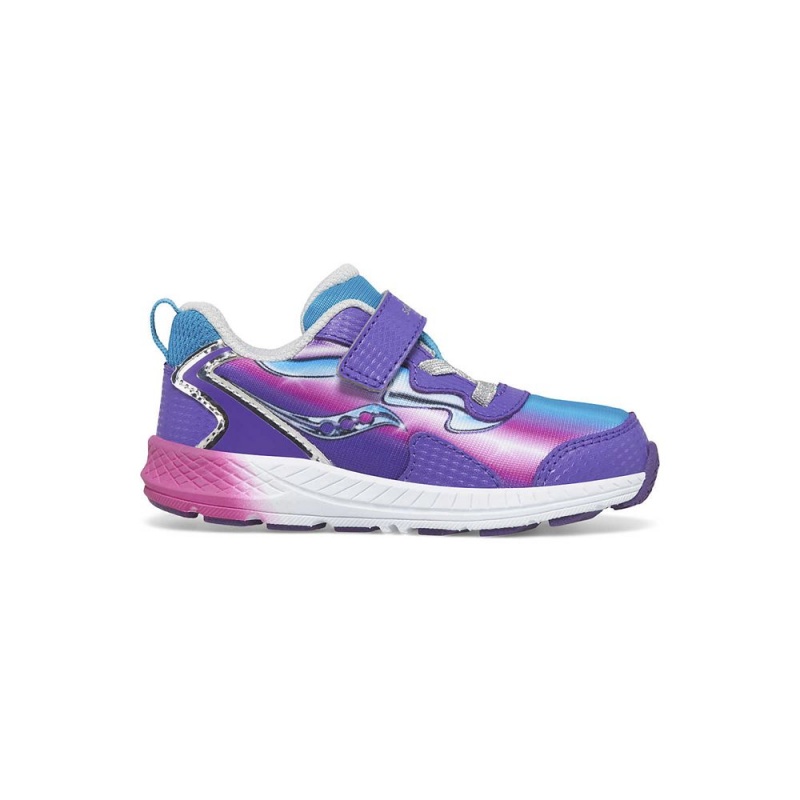 Saucony Flash 3.0 A/C Jr. Sneaker Teal/Purple/Chrome | 127586-IVT