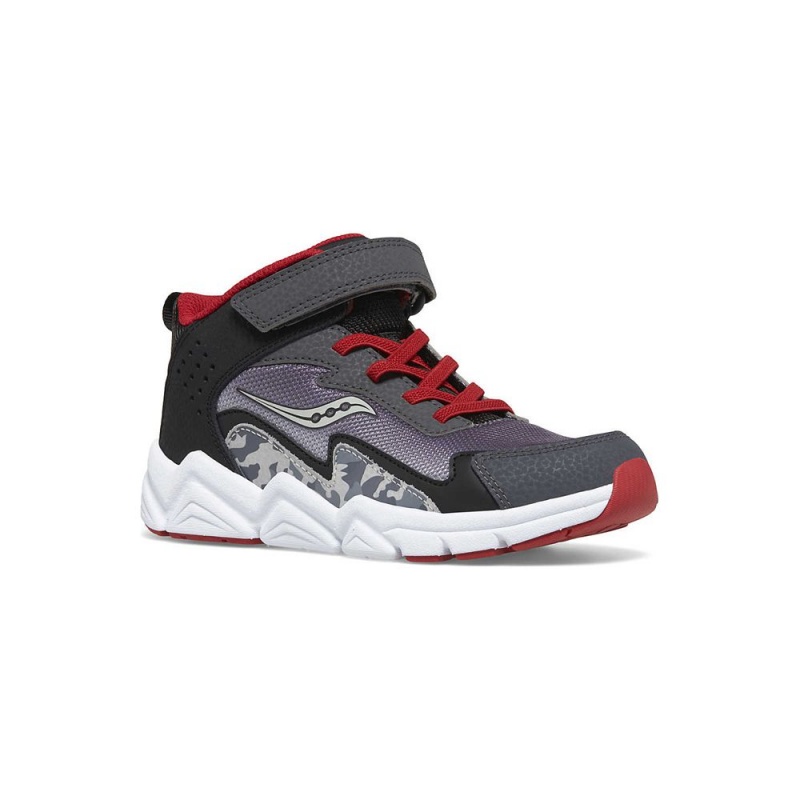 Saucony Flash Mid A/C Sneaker Grey/Red | 617495-LSH