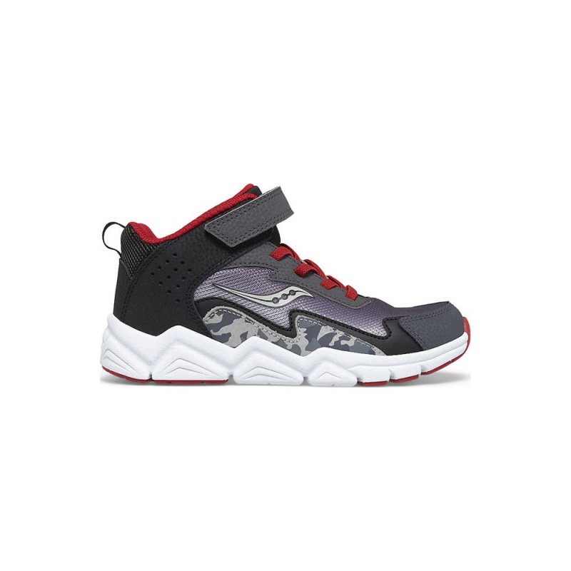 Saucony Flash Mid A/C Sneaker Grey/Red | 617495-LSH