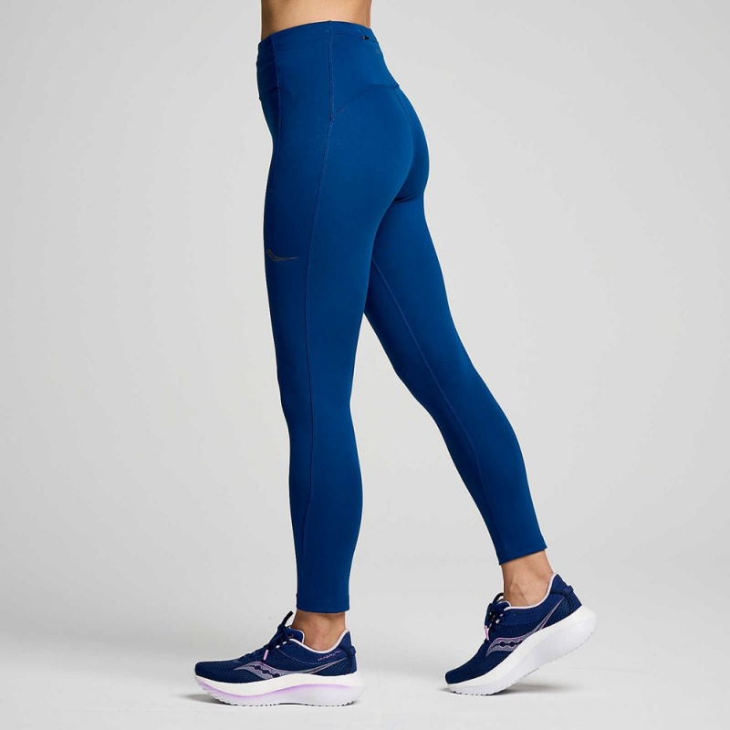 Saucony Fortify Crop Tight Indigo | 891074-LVK