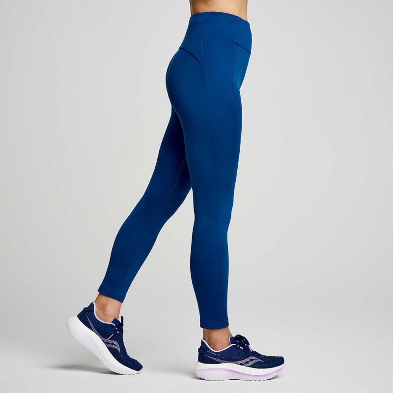 Saucony Fortify Crop Tight Indigo | 891074-LVK