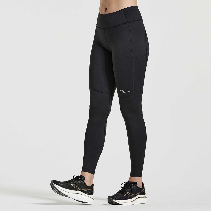 Saucony Fortify Tight Black | 625943-CNJ