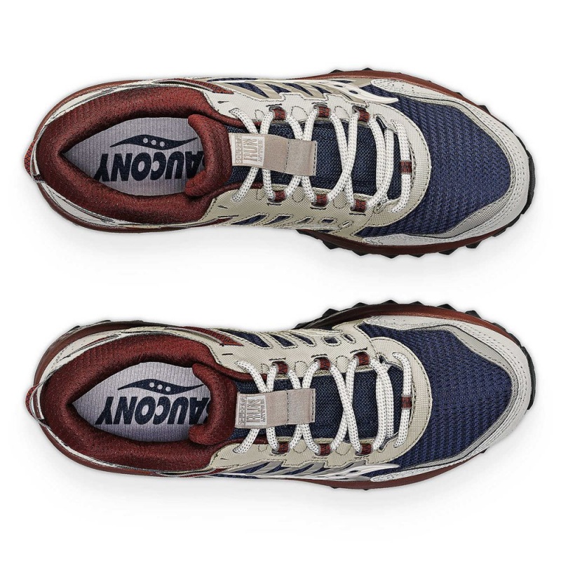 Saucony Grid Peak Navy/Brown | 936574-KBJ