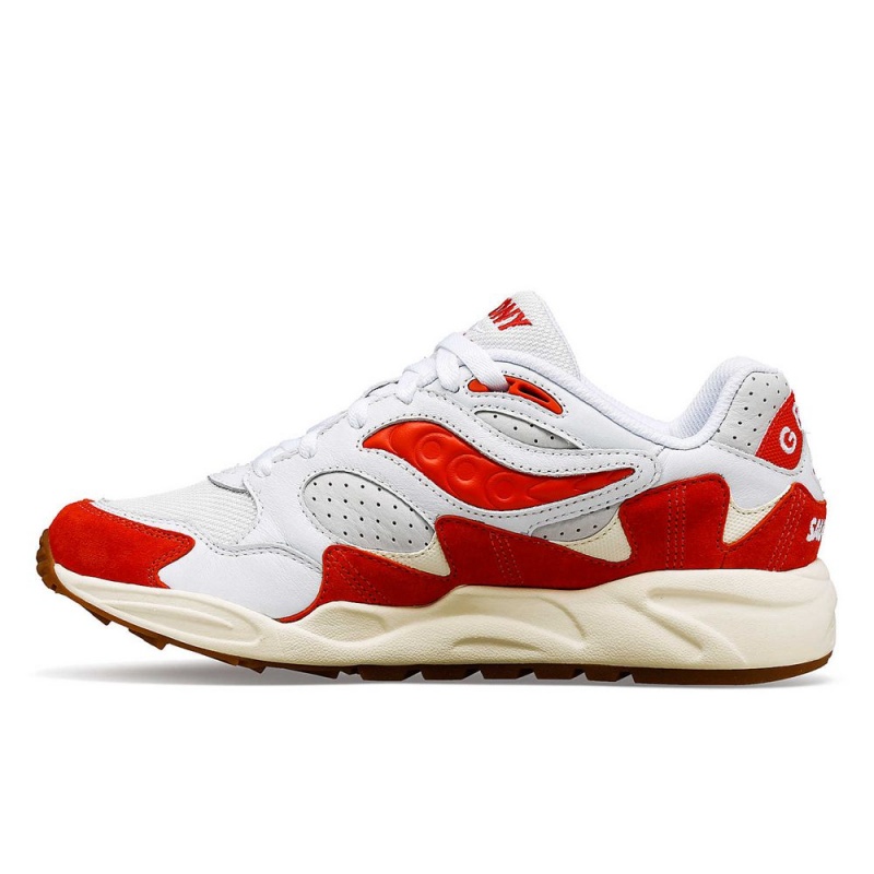 Saucony Grid Shadow 2 Ivy Prep White/Red | 572406-SEP