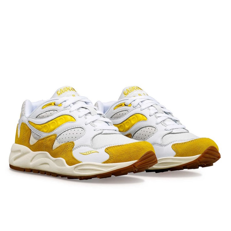 Saucony Grid Shadow 2 Ivy Prep White/Yellow | 512840-YIE