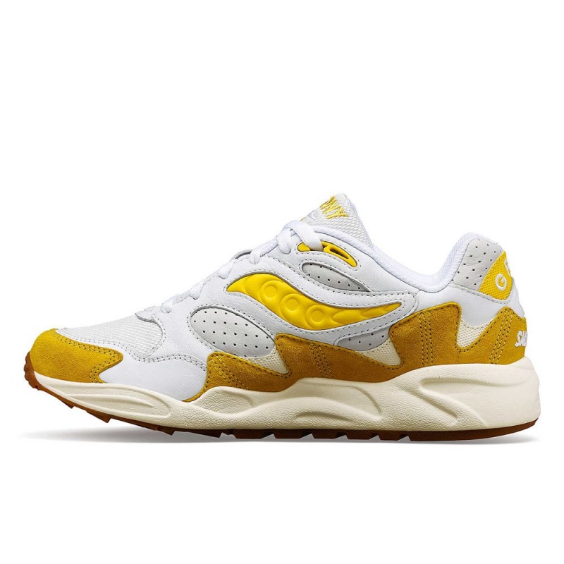 Saucony Grid Shadow 2 Ivy Prep White/Yellow | 512840-YIE