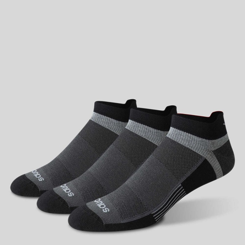 Saucony Inferno Liteweight 3-Pack Socks Black | 351092-GJQ