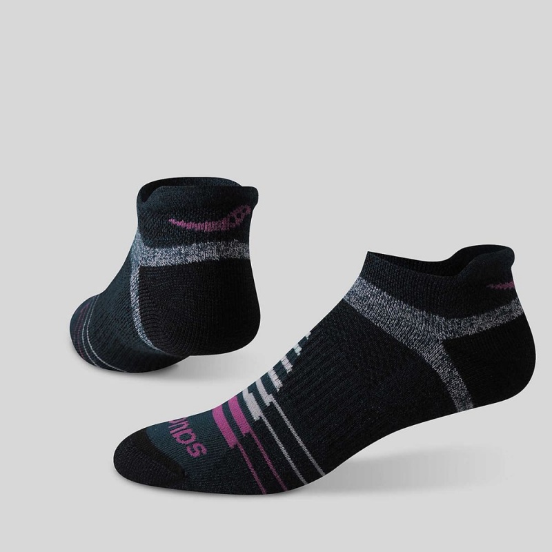 Saucony Inferno Merino Wool Blend No Show 3-Pack Sock Pink | 853029-GFD