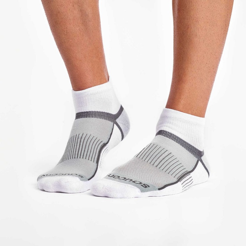 Saucony Inferno Quarter 3-Pack Socks White | 216357-RKU